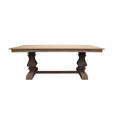 Homeroots 84" Gray Solid Wood Dining Table 488683