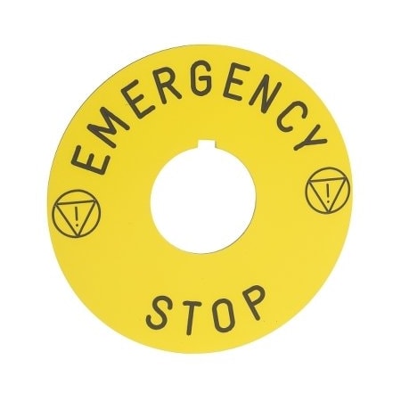 Schneider Electric Pushbutton Legend Plate, Round 9001KN9330