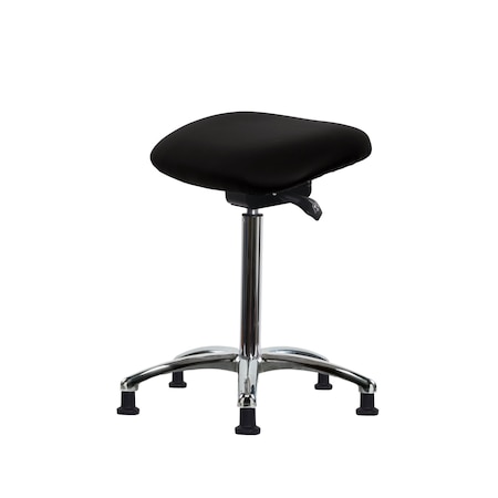Blue Ridge Ergonomics ESD Sit-Stand - Standing Height with ESD Stationary Glides in ESD Black Vinyl ESD-VSTSS-CR-NF-EG-ESDBLK