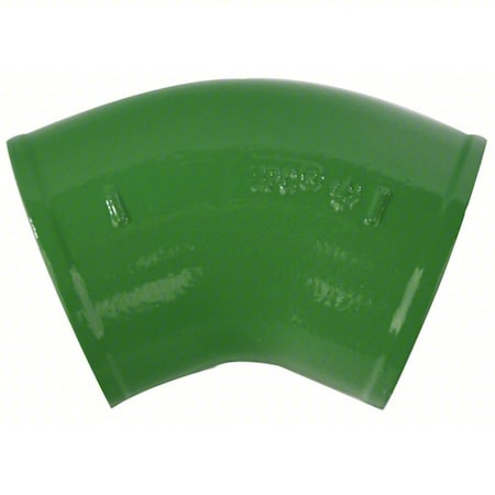 Zoro Select 60 Degrees Bend No-Hub 1/6"Bend, 2" Pipe, Female Socket, Cast Iron, 0 psi ZFB220570