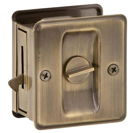 Schlage Residential Solid Brass Carded Privacy Sliding Door Lock Antique Brass Finish SC991B609