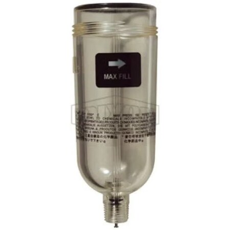 Dixon Bowl with Manual Drain, For Use with L07 Lubricator, Polycarbonate 3646-54