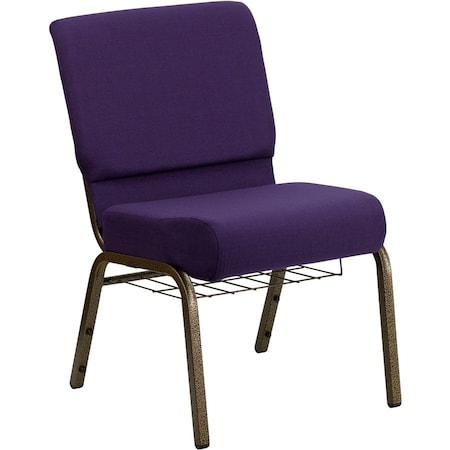 Flash Furniture Hercules Church Chair, 21-1/4 in W 25" L 33" H, Fabric Seat FD-CH0221-4-GV-ROY-BAS-GG