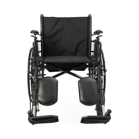 Medline K3 Guardian 20in Wide Wheelchair with Height-Adjustable Desk-Length Arms and Elevating Leg Rests K3206N34E