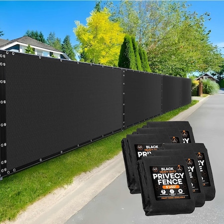 Xpose Safety Privacy Fence Screen 5ft x 50ft, Black, 6PK PS-550BK-6-X