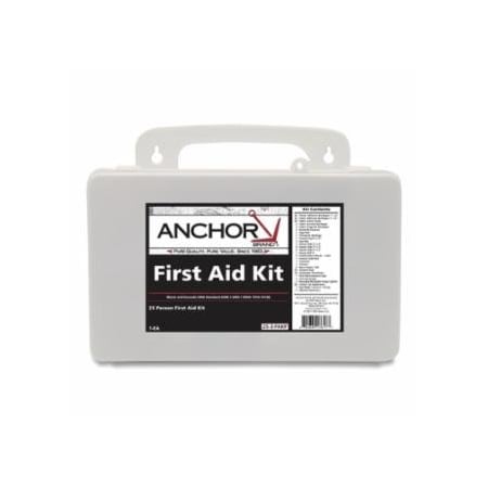 Anchor Brand 25 Person First Aid Kit, Plastic Case, Wall Mount 101-25-3-FAKP