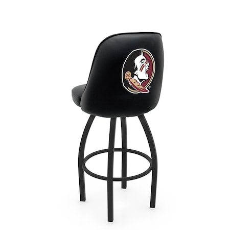 Holland Bar Stool Co Logo Grizzly Florida State Head 25 in. Swivel Counter Stool with Black Wrinkle Finish L048