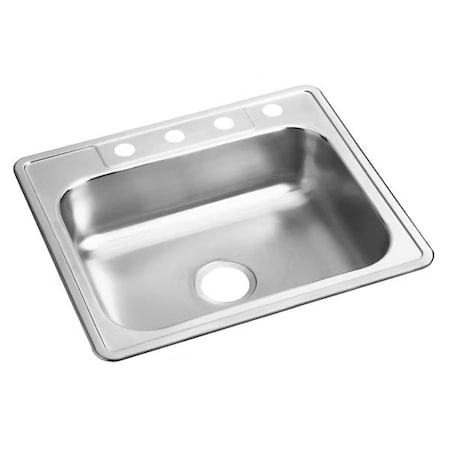 Elkay Sink, SS, 25x22x6-9/16", Top D125224
