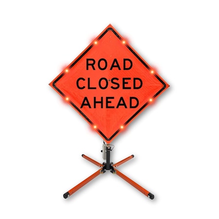 Stop-Lite W20-3 Road Closed Ahead LED Roll-Up Sign RL-W20-3-3600H1