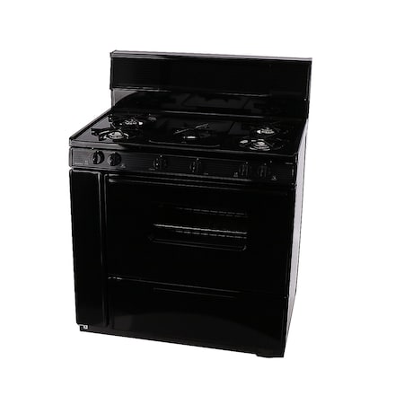 Premier Gas Range, Battery Ignition, 5 Open Burners, 36 inW x 46 inH x 26 inD, 3.91 cu. ft. Oven, Black 805760