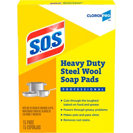 Heritage Bag S.O.S. Steel Wool Soap Pads 15 Count 88320