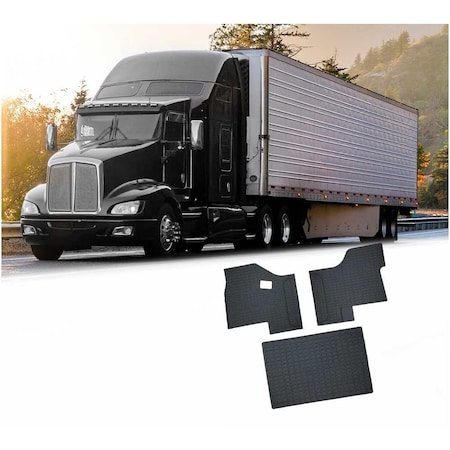 Mytee Products (2 Pack) Semi Truck Floor Mats Fits Kenworth & Peterbilt Models - 3 Pcs Set, 2PK MAT-KWPAT3P-2D1323x2
