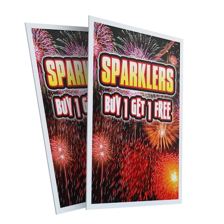 Signmission Sparklers Buy Get Free, Plastic Signs Only 24 Inch x 36 Inch, Corrugated Plastic, 2PK CSB-2436-2PACK-SparklersBuy1Get1Free