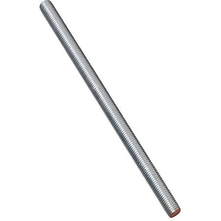 Stanley Threaded Rod, 5811 Thread, 24 in L, A Grade, Steel, Zinc, UNC Thread N179-465