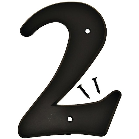 Hy-Ko Number House 2 Plastic 6In Blk 30202