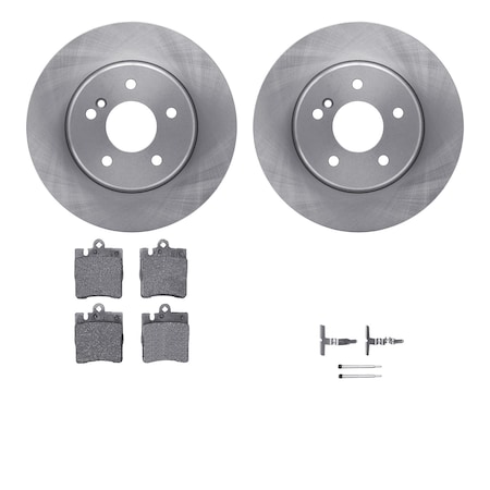 Dynamic Friction Co DFC Rotors with EURO 5000 Ceramic Brake Pads includes Hardware 6612-63209