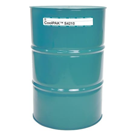 Coolpak Metalworking Fluid, S4210, Semisynthetic, 54 gal, Drum, Colorless to Yellow CPS4210-54G