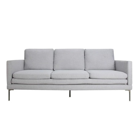 Homeroots 83" X 36" X 34" silver Polyester Sofa 374010