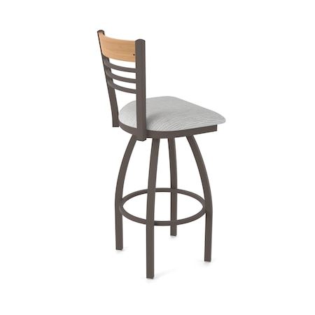 Holland Bar Stool Co Eleanor 30in Swivel Bar Stool with Bronze Finish, Medium Back and Graph Alpine Seat 880