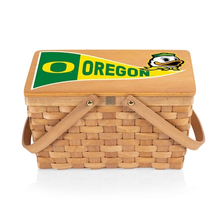Picnic Time Family Of Brands NCAA Oregon Ducks Poppy Personal Picnic Basket 124-00-299-474-0