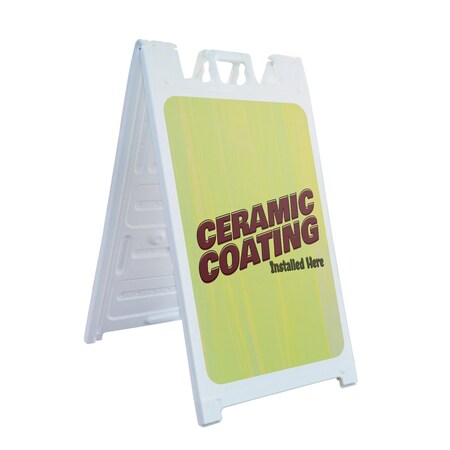 Signmission Ceramic Coating, A-Frame & 2 Decals Installed, Heavy-Duty Plastic Frame SBHD-D-2436-30360