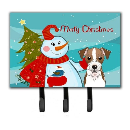 Carolines Treasures Snowman With Jack Russell Terrier Leash and Key Holder BB1822TH68