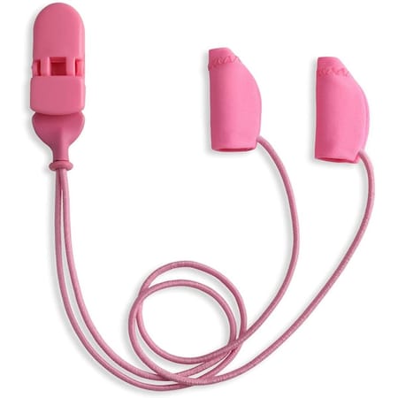 Ear Gear 1 in. Micro Corded Binaural Hearing Aids Protectors, Pink EG-MICROCORD-PK