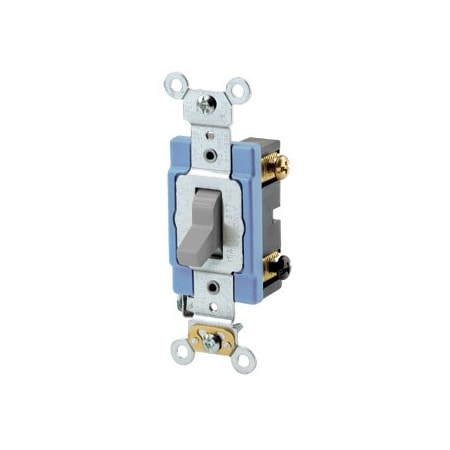 Leviton Toggle Switch, 15 Amp, 120/277 Volt, Gray 1203-2GY