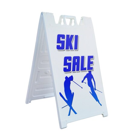 Signmission Ski Sale, A-Frame & 2 Decals Installed, Heavy-Duty Plastic Frame SBHD-D-2436-Ski Sale