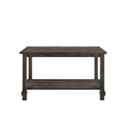 Homeroots 60" Gray Wood Dining Table 631275