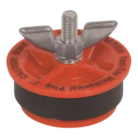Test-Tite 4 in. Plastic Twist-Tite Mechanical Wingnut Test Plug Black 83594