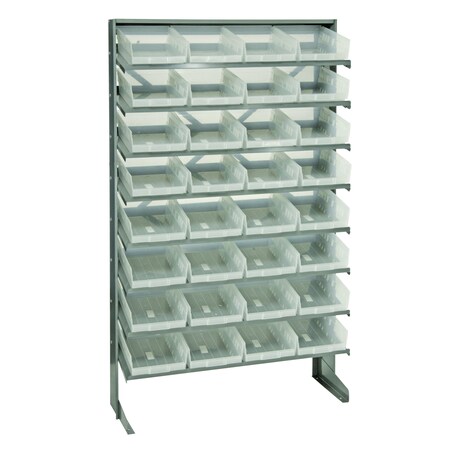 Quantum Storage Systems SINGLE SIDED RACK W/32 BINS CLEAR QPRS-107CL