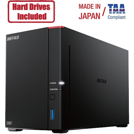 Buffalo LinkStation 720 2-Bay Professional Network Storage 8TB (2x4TB) with Hard Drives Included LS720D0802