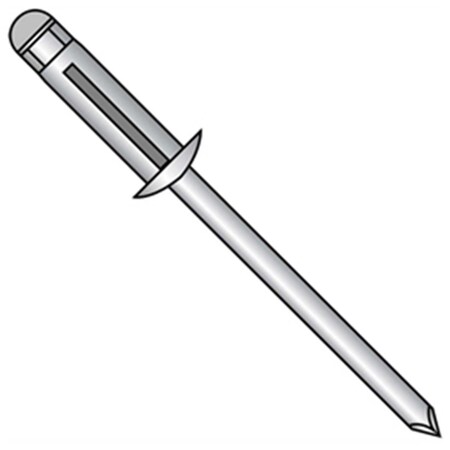 Titan Fasteners Pop Blind Rivet - 0.19 x 6-6 in. - Flange Head - Up to 0.38 in. Grip, Steel - Pack of 250, 250PK B2193174