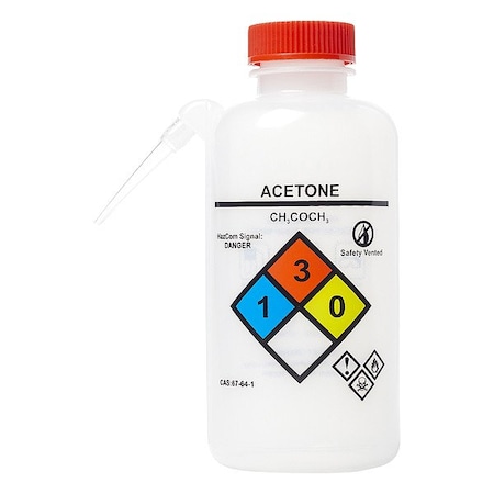 Zoro Select Wash Bottles, Plastic, Colorless, PK6 36-1000