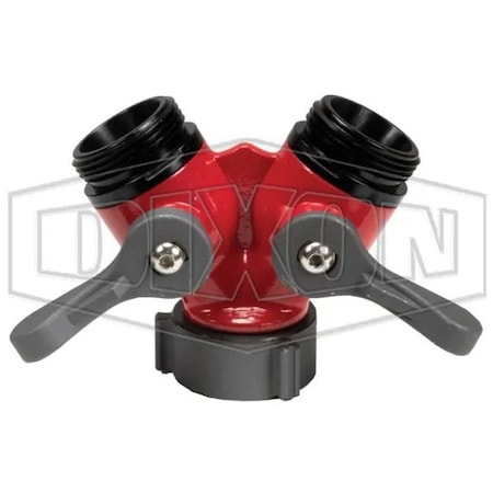 Dixon FMBV 2-Way Ball Valve with Carrying Handle, 1-1/2 in Nominal, FNST Swivel x MNST End Style, Aluminum FMBV15F15F