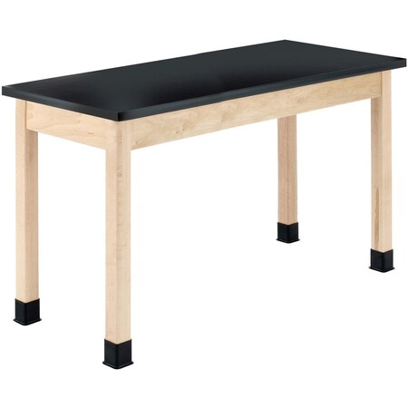Diversified Spaces Rectangle Tbl, Plain Apron, 54" W, 56" L, 36" H, Epoxy Resin, black P7206M36N