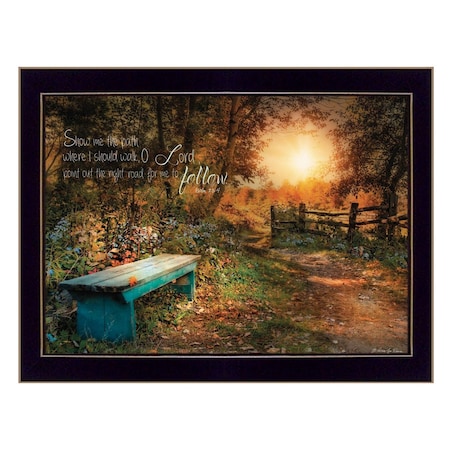 Homeroots Show Me the Path 2 Black Framed Print Wall Art 415676