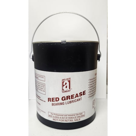 Anti-Seize Technology Red Grease Bearing Lubricant, 5Lb., Pail 24605