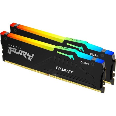 Kingston 16GB 4800MT/S DDR5 CL38 DIMM KIT OF 2 FURY BEAST RGB KF548C38BBAK2-16