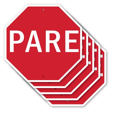 Signmission Pare, 10 inch X 10 inch, Aluminum Metal Signs, 5PK OC-A-5Pack-10-204