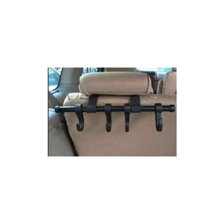 Maxsa Innovations Headrest Multi-Hanger 4 Hook - Black 25524