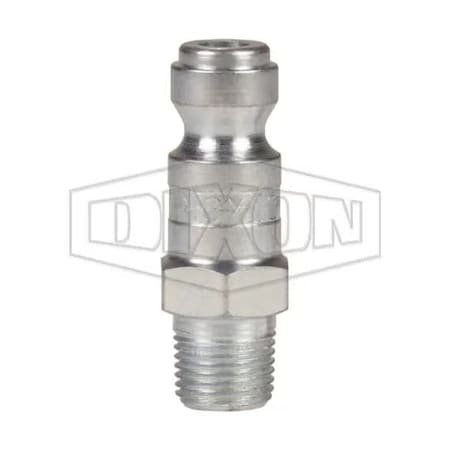 Dixon Tru-Flate Air Chief Automotive Male Quick Connect Plug, 1/8-27 Nominal, Quick Connect Plug x NPTF, S DCP101