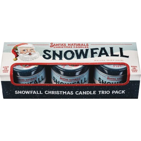 Santas Naturals 3.5 Oz. Snowfall Candle Trio, 3PK SN013-SF-C6
