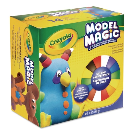 Crayola Model Magic Modeling Compound, Deluxe Variety Pack, Assorted Colors, 0.5 oz Pack, 14 Packs 23-2403