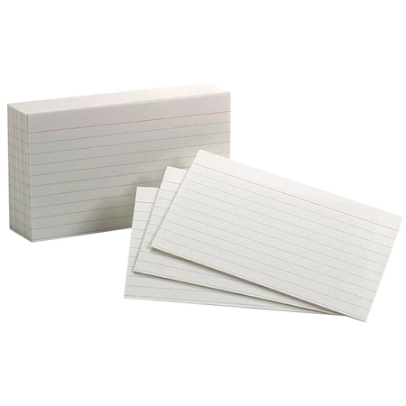 Oxford White Commercial Index Cards, 3" x 5", Ruled, 1000PK 31