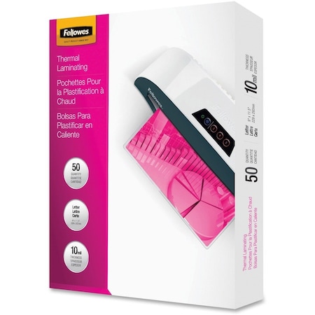Fellowes Laminating Pouch, Letter, 10 mil, PK50 52042