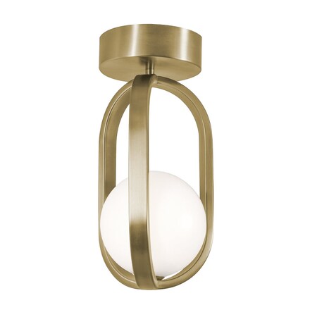 Afx Milan, 7'' LED Flush Mount, Light Antique Brass MLNC07LAJUDLB