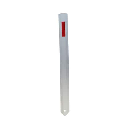 Pittman Marking Stake, PVC, 4.92 in Width, 53.54 in Height, White & Red 898956