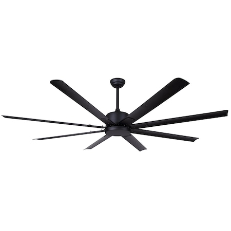 Canarm Ceiling Fan, 72 in Blade Dia, 8 Blades, 5 Speeds, 120V AC, Matte Black CP72EZR8BK-NLW